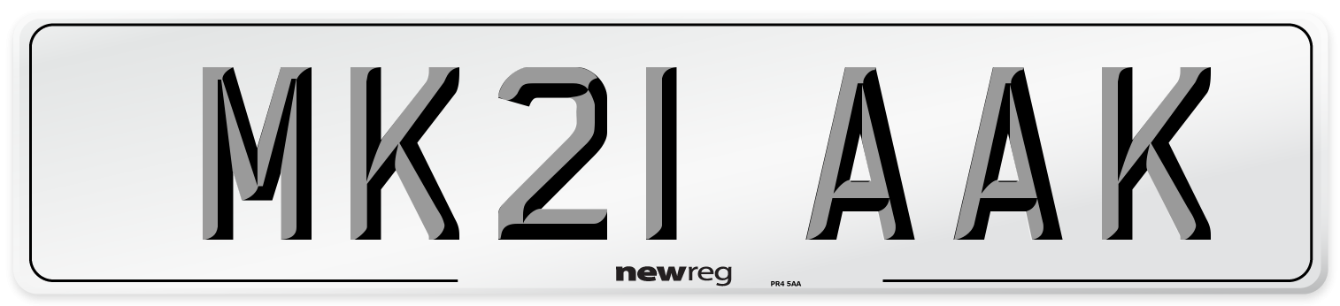 MK21 AAK Number Plate from New Reg